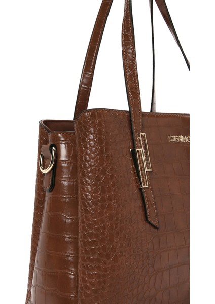 Kadın Taba Uzun Askılı Kroko Omuz Çantası 25WBD2842E3