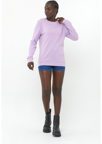 Süperlife Kadın Bisiklet Yaka Regular Fit Sweatshirt SPR21K17 fiyatları