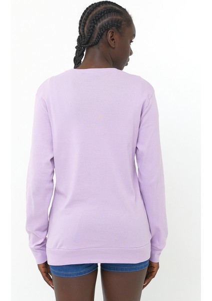 Süperlife Kadın Bisiklet Yaka Regular Fit Sweatshirt SPR21K17 indirimleri