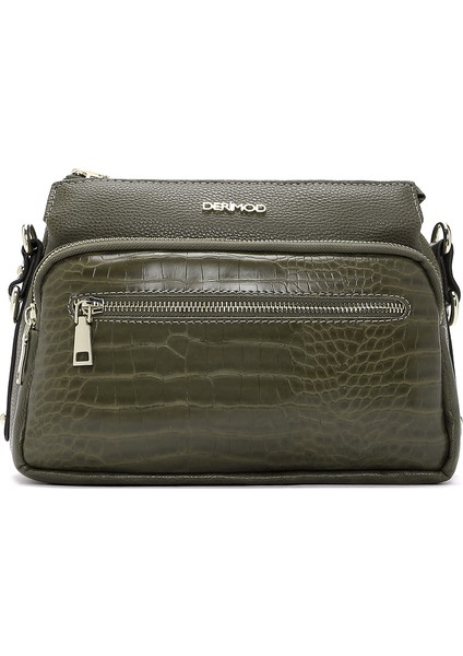 Kadın Haki Uzun Askılı Kroko Çapraz Çanta 25WBD2111E3 fırsatları