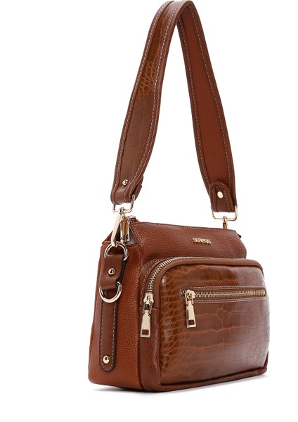 Kadın Taba Uzun Askılı Kroko Çapraz Çanta 25WBD2111E3