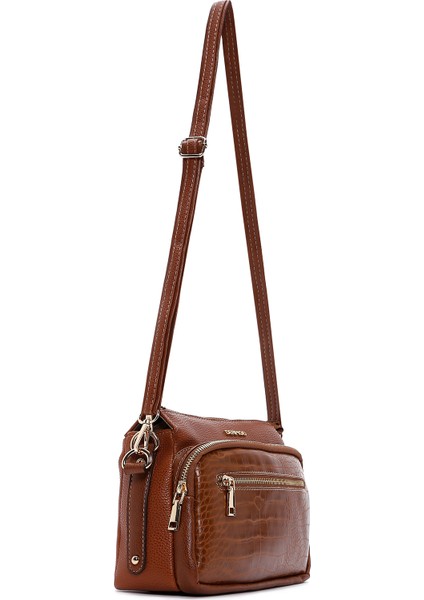 Kadın Taba Uzun Askılı Kroko Çapraz Çanta 25WBD2111E3