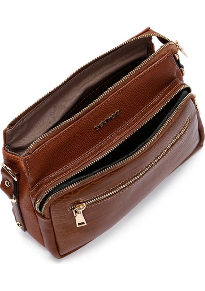 Kadın Taba Uzun Askılı Kroko Çapraz Çanta 25WBD2111E3