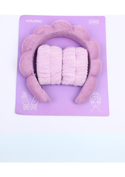 Bulut Saç Bantı ve Bilek Bantı Seti Mor modelleri