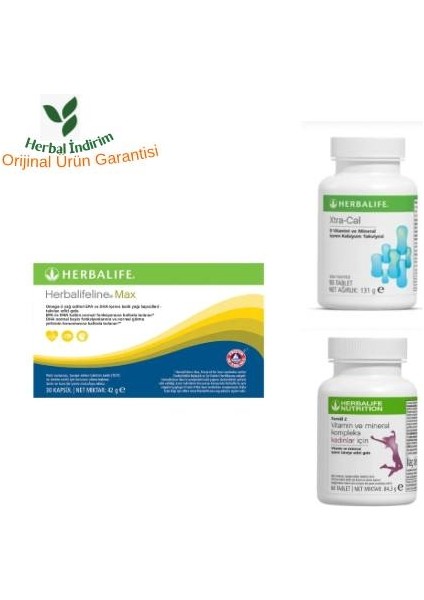 Kadın Vitamin +Kalsiyum Tablet +Omega VİTAMİN, KALSİYUM, OMEGA DESTEK PAKETİ