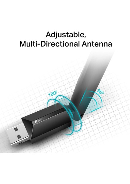 Archer T3U Plus, AC600 Mbps Antenli Wireless USB Adaptör indirimleri