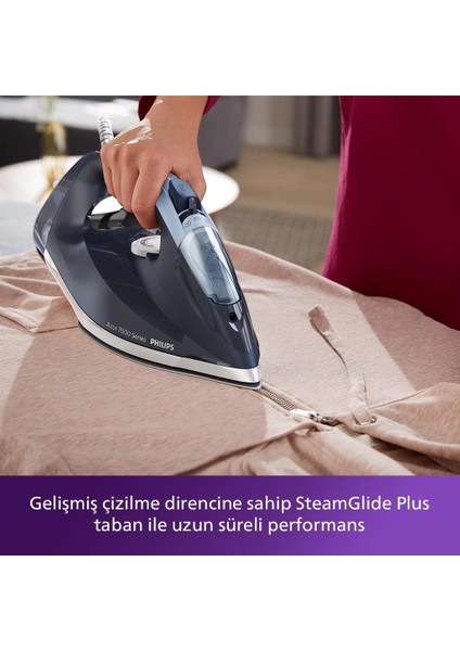 Versuni Philips Azur DST7030/20 Buharlı Ütü, 2800W, Steamglide Plus Taban, 50 G/dk Sürekli Buhar, 25 indirimleri