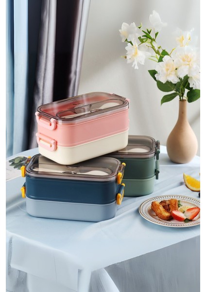 Içi Çelik 2 Katlı Saklama Kabı 1500 ml XC-465 indirimleri