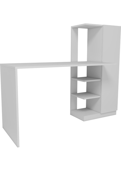 Yağız Dolaplı Raflı Çalışma Bilgisayar Masası, Beyaz - Yağız indirimleri