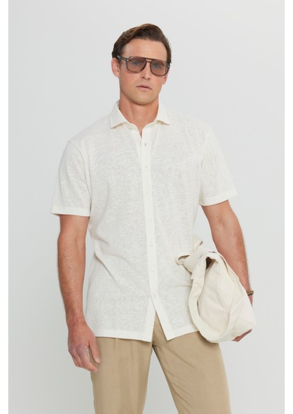 Pamuklu Comfort Fit Rahat Kesim Klasik Yaka Örme Gömlek modelleri