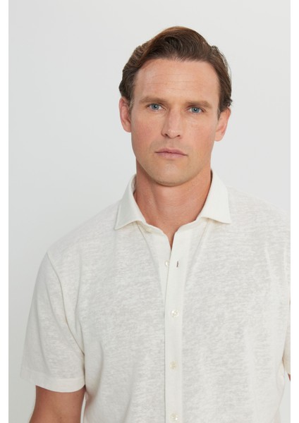 Pamuklu Comfort Fit Rahat Kesim Klasik Yaka Örme Gömlek fırsatları