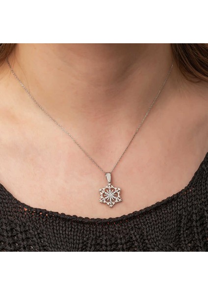 Gümüş Kar Tanesi Kadın Kolye (BC-4A8C14) fiyatları