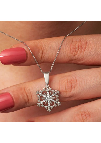 Gümüş Kar Tanesi Kadın Kolye (BC-4A8C14) modelleri