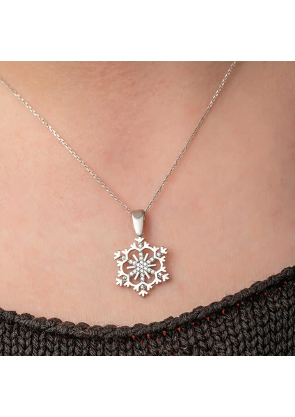 Gümüş Kar Tanesi Kadın Kolye (BC-4A8C14) indirimleri