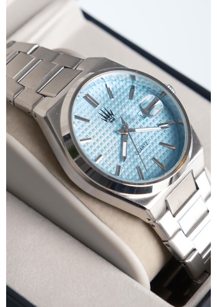 Vortex Silver Turkuaz Çelik Kol Saati