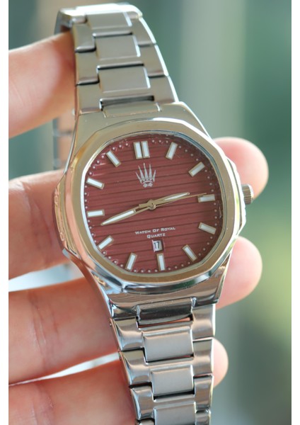 Novatick Silver Bordo Kol Saati modelleri