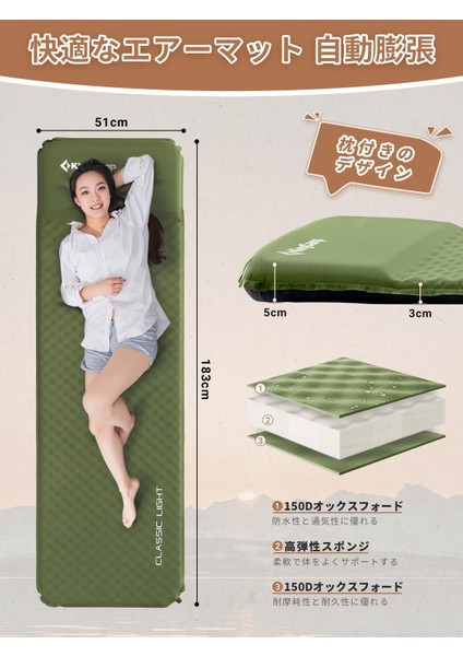 Classıc Light Şişme Kamp Matı D.green fiyatları