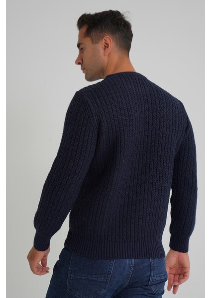 Erkek Bisiklet Yaka Selanik Saç Örgülü Yün Kazak TRIST-5352 fiyatları