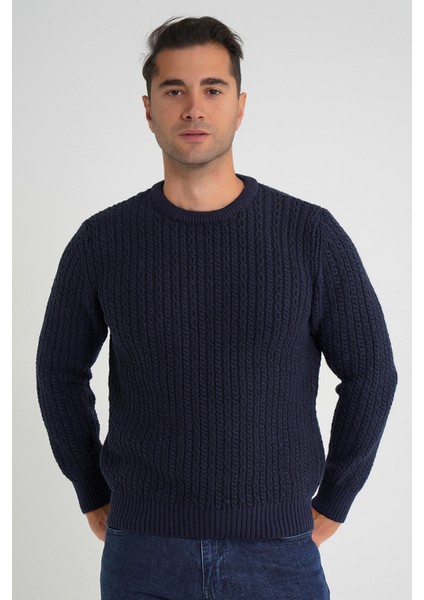 Erkek Bisiklet Yaka Selanik Saç Örgülü Yün Kazak TRIST-5352 fırsatları