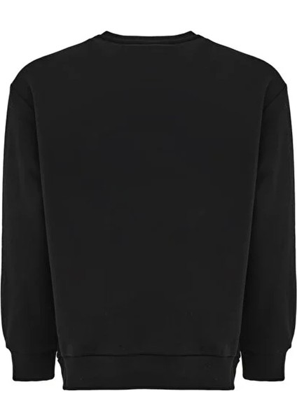 New Id Reg Crew 0 Yaka Erkek Sweat - Siyah modelleri
