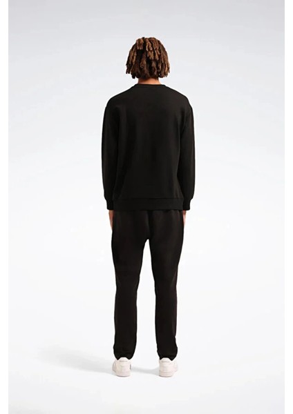 New Id Reg Crew 0 Yaka Erkek Sweat - Siyah