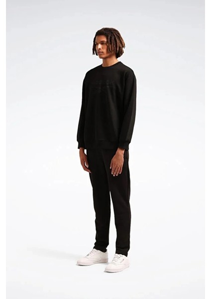 New Id Reg Crew 0 Yaka Erkek Sweat - Siyah