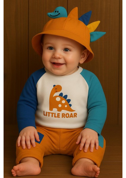 Erkek Bebek Dinazor Temalı 3’lü Bebek Takımı – Little ROAR -252027 T indirimleri
