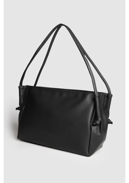 Lagraccio Paris Kadın Briden Soft Deri Omuz Çantası Siyah