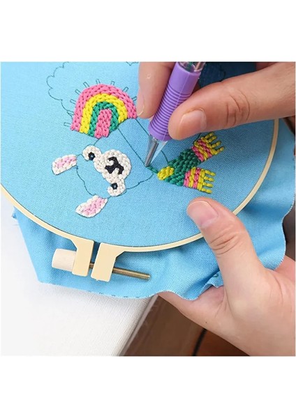 16X16 cm - Başlangıç Punch Seti ( Panç Seti ) Hayvan Desenli, Yeni Başlayanlar Için Deneme Seti modelleri