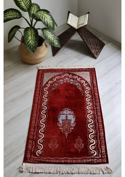 Çeyizlik Astarlı Lüks Seccade Hediyelik S1019 Siyah