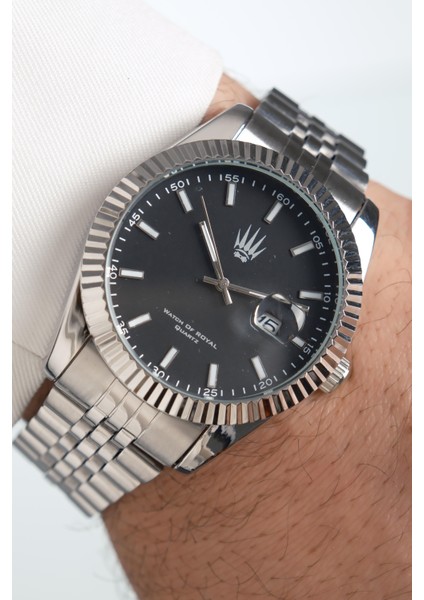 Crest Line Silver Siyah Kol Saati fiyatları