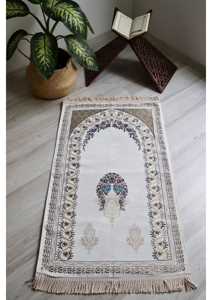 Çeyizlik Astarlı Lüks Seccade Hediyelik S1019 Siyah
