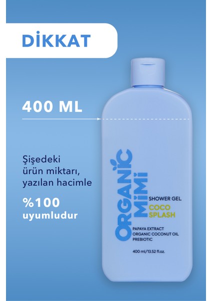 Duş Jeli Coco Splash Nemlendirici Vücut Şampuanı | Vegan Duş Jeli ve Kadın Vücut Bakımı Ürünü 400 ml fırsatları