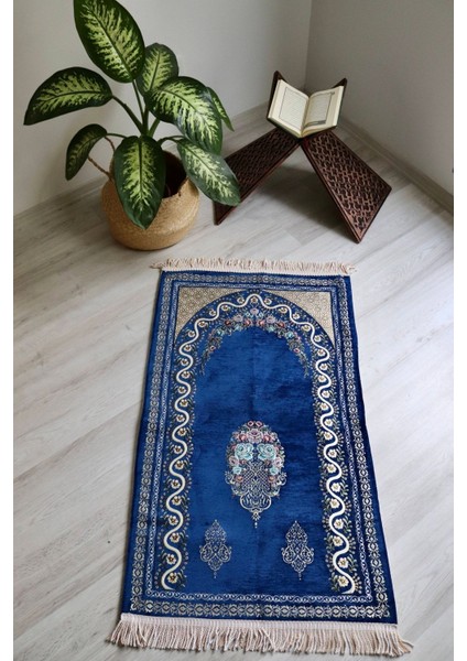 Çeyizlik Astarlı Lüks Seccade Hediyelik S1019 Siyah