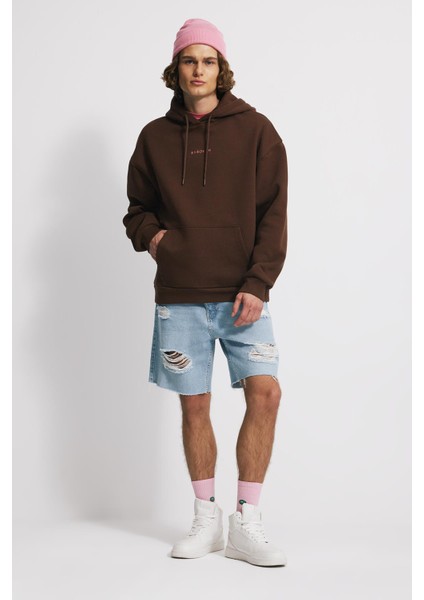 Kapüşonlu Oversize Fit Unisex Sweatshirt
