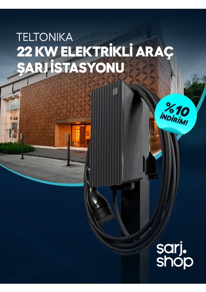 22KW Akıllı Elektrikli Araç Şarj Cihazı – Type 2 Kablolu, Wi-Fi & Bluetooth, Rfıd, Mobil Uyumlu Ac Ev Şarj Istasyonu
