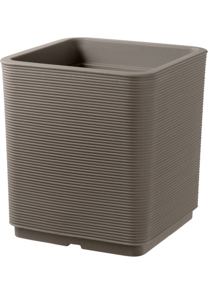 Pixel Groove Plastik Saksı Antrasit