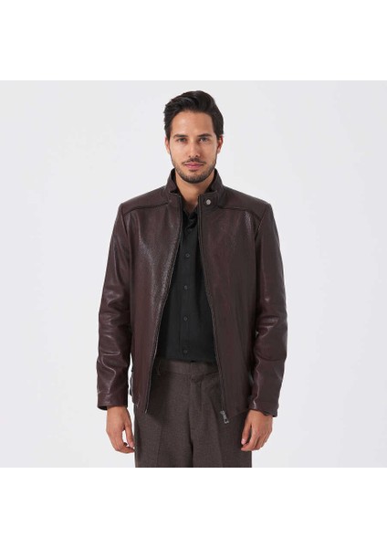 Kahve Hakiki Deri Erkek Hakiki Deri Mont - E23KDM310504-R4W fiyatları