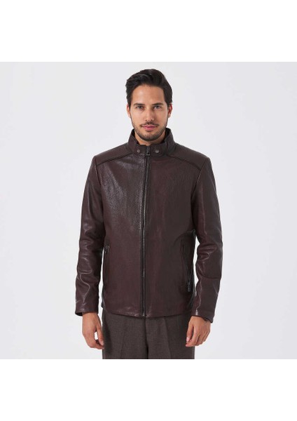 Kahve Hakiki Deri Erkek Hakiki Deri Mont - E23KDM310504-R4W fırsatları