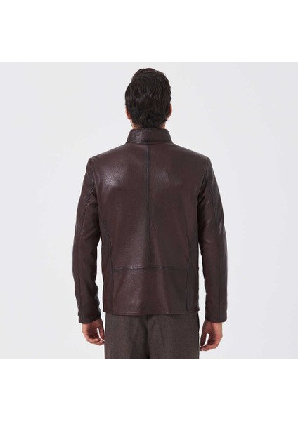 Kahve Hakiki Deri Erkek Hakiki Deri Mont - E23KDM310504-R4W