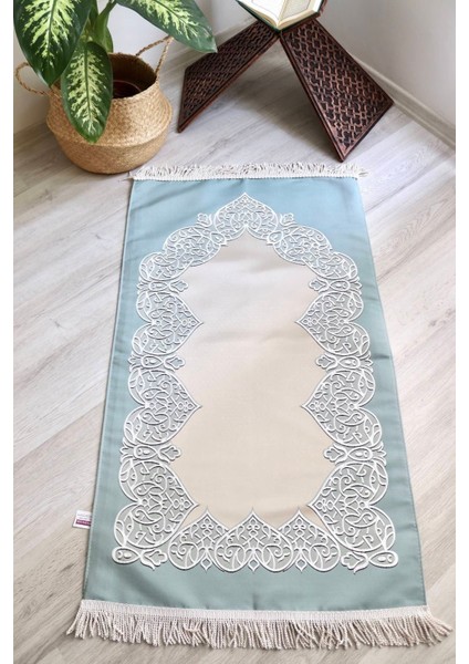 Astarlı Lüks Çeyizlik Seccade S1022 Mavi