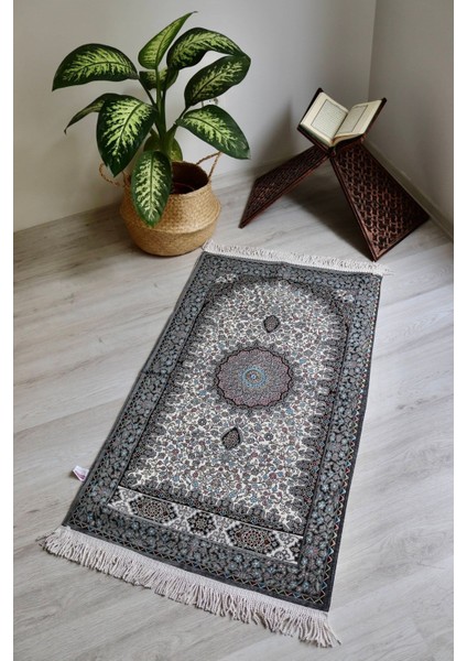 Osmanlı Desen Astarlı Lüks Seccade S1018 Gri fiyatları