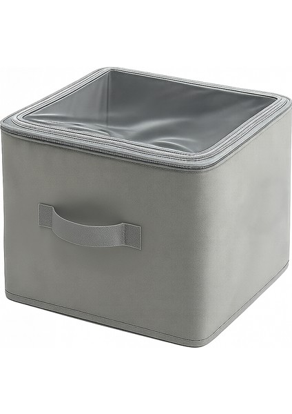 Pencereli Fermuarlı Kare Organizer | 1 Adet | Pencereli Dolap Içi ve Raf Düzenleyici | Katlanabilir Çelik Destekli Organizer fırsatları