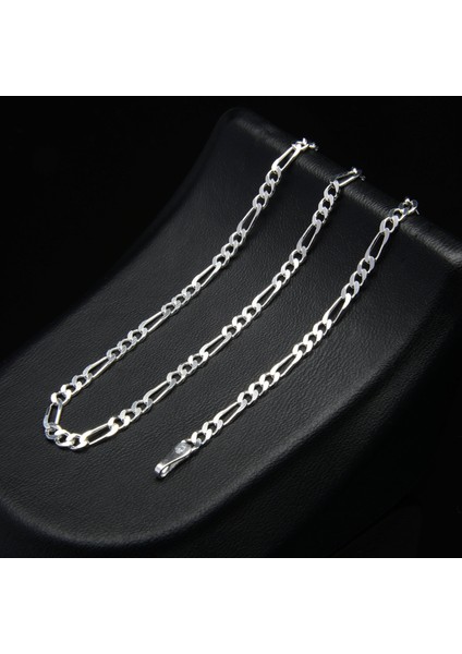 80 Mikron Figaro Gümüş Zincir