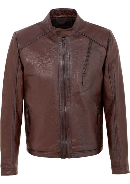 Kahve Hakiki Deri Erkek Hakiki Deri Mont - E22BDM310382-R4W fiyatları