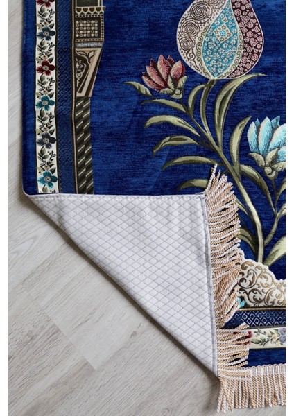 Lale Desenli Astarlı Lüks Seccade S1002 Gri fırsatları