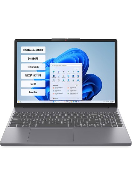 IP3 83K100Q0TR-08 i5-13420H 24GB DDR5 1TB+256GB SSD WUXGA 15.3" IPS FreeDos