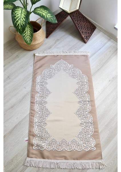 Astarlı Lüks Çeyizlik Seccade S1022 Bej