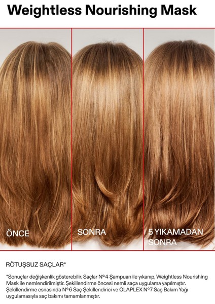 Weightless Nourishing Mask - Ince, Orta Telli Saçlar Için Ağırlık Hissi Bırakmayan Besleyici Maske modelleri