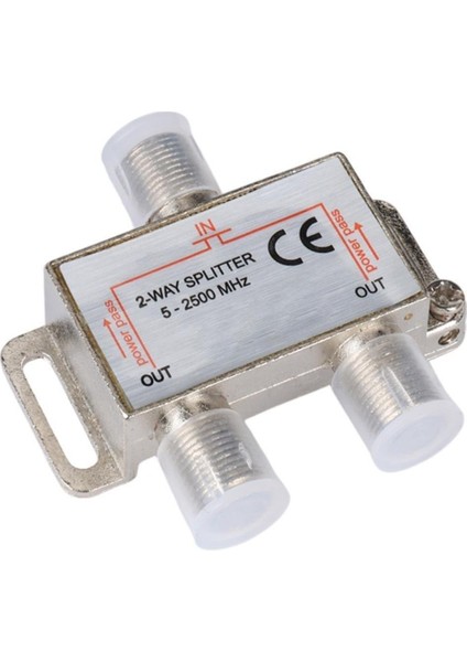 Herz HZ-2W 1-2 Anten Splitter 5-2500 Mhz Powerpass Uydu Siyyal Çoklayıcı